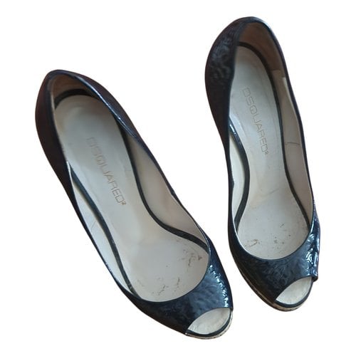 Pre-owned Dsquared2 Patent Leather Heels In Blue