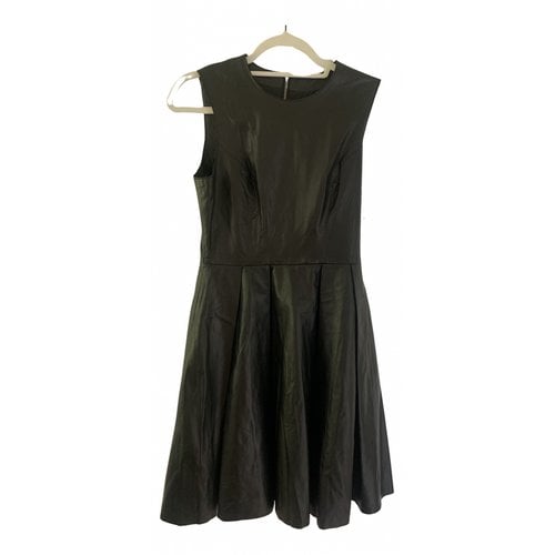 Pre-owned Needle & Thread Leather Mini Dress In Black