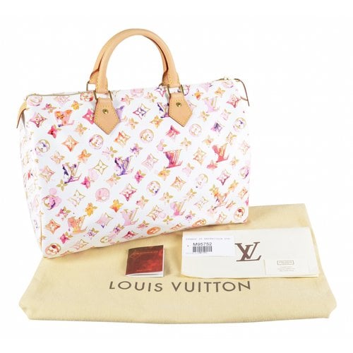 Pre-owned Louis Vuitton Speedy Leather Handbag In Pink