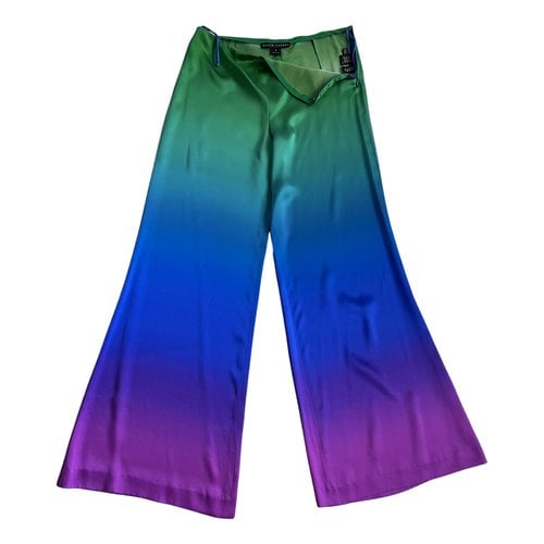 Pre-owned Ralph Lauren Silk Trousers In Multicolour