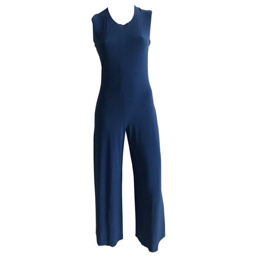 Pre-owned Norma Kamali Silk Jumpsuit In Blue