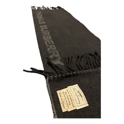 Pre-owned Burberry Wool Scarf & Pocket Square In Black