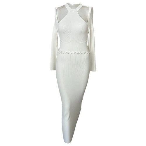 Pre-owned Self-portrait Mid-length Dress In White