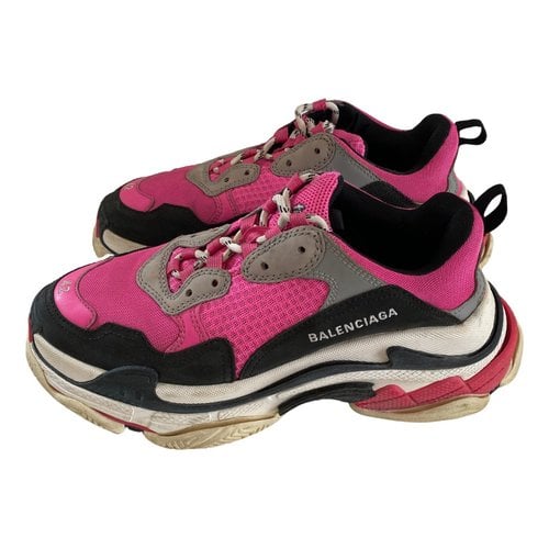 Pre-owned Balenciaga Triple S Low Trainers In Pink