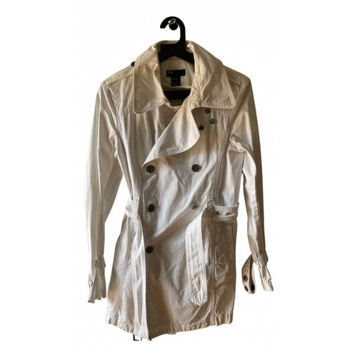 Pre-owned Diesel Trench Coat In White