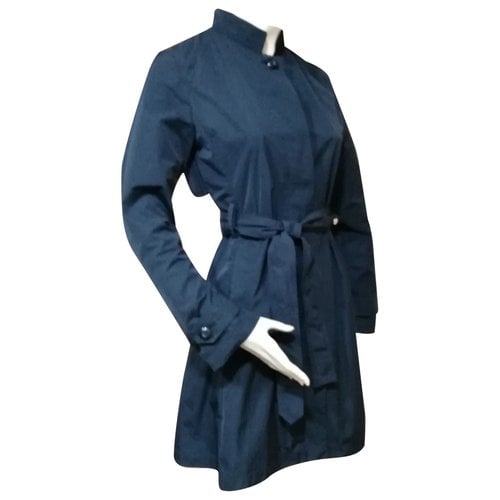 Pre-owned Add Trench Coat In Blue
