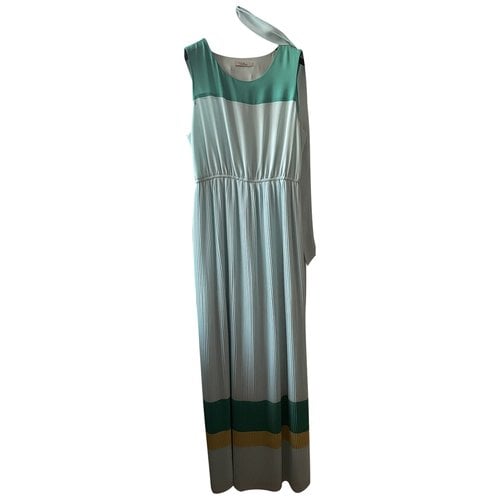 Pre-owned Darling Silk Dress In Turquoise