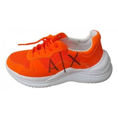 Pre-owned Armani Exchange Low Trainers In Orange