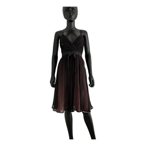Pre-owned French Connection Silk Mid-length Dress In Black
