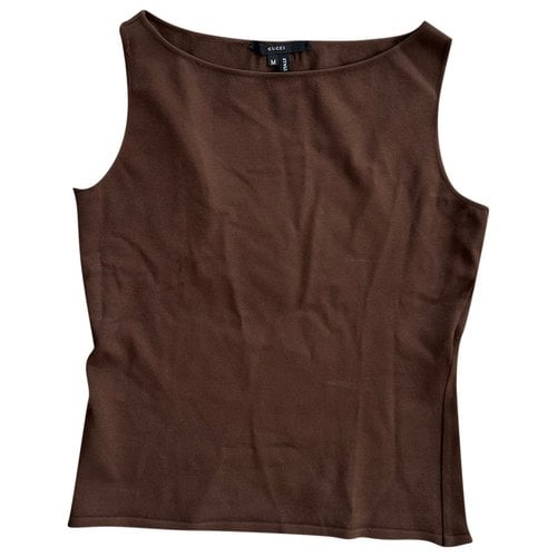 Pre-owned Gucci T-shirt In Brown