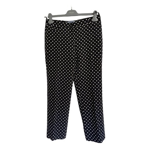 Pre-owned Prada Silk Carot Pants In Black
