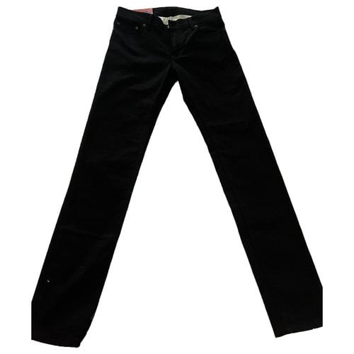 Pre-owned Acne Studios Slim Pants In Black