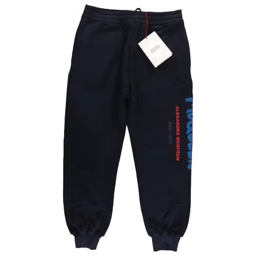 Pre-owned Alexander Mcqueen Trousers In Navy