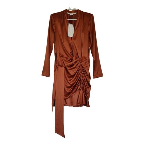 Pre-owned Veronica Beard Silk Mini Dress In Brown