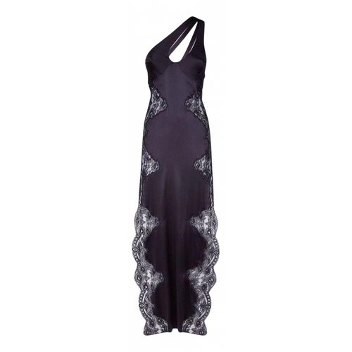 Pre-owned Agent Provocateur Silk Maxi Dress In Navy