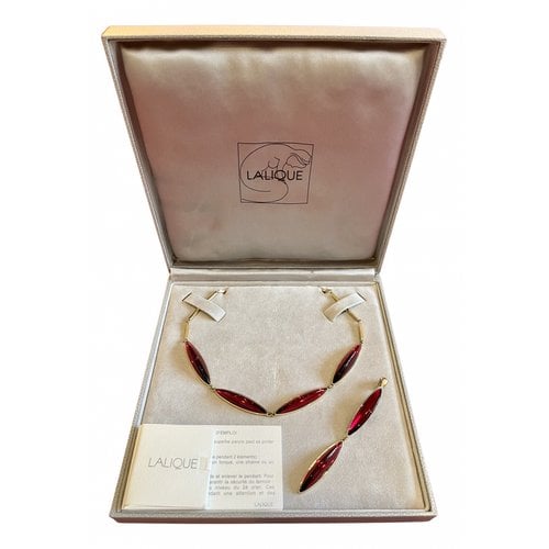 Pre-owned Lalique Necklace In Red