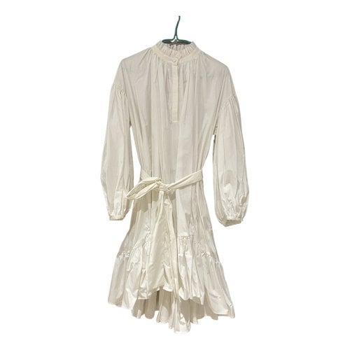 Pre-owned Msgm Mid-length Dress In White
