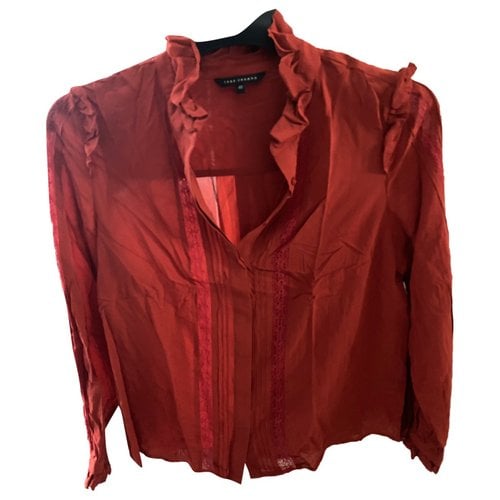 Pre-owned Tara Jarmon Silk Shirt In Red