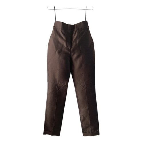 Pre-owned Tom Ford Wool Slim Pants In Brown