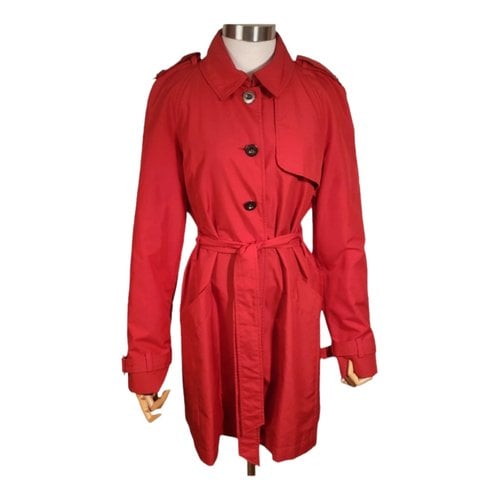 Pre-owned Hobbs Trench Coat In Red