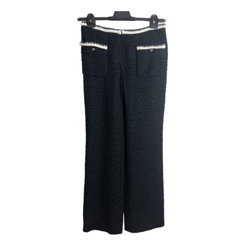 Pre-owned Chanel Straight Pants In Black