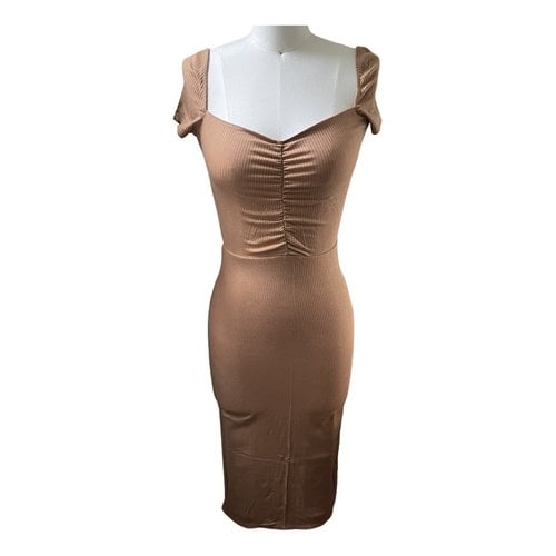 Pre-owned Reformation Mid-length Dress In Camel