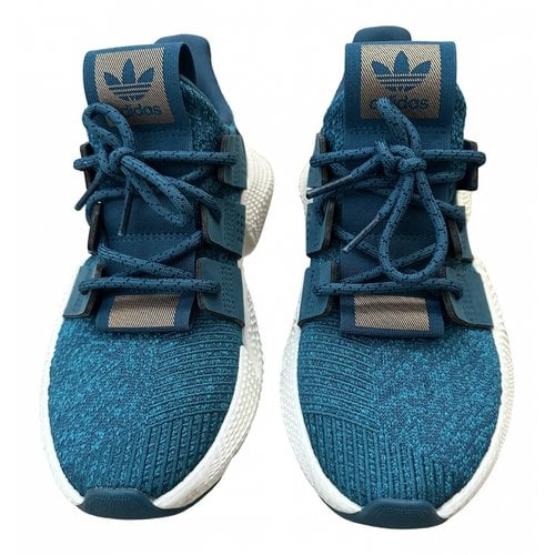 Pre-owned Adidas Originals Cloth Trainers In Turquoise