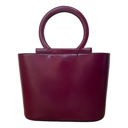 Pre-owned Ferragamo Leather Handbag In Red