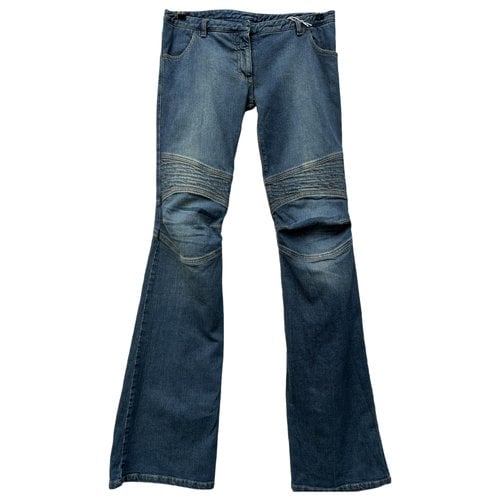 Pre-owned Balmain Bootcut Jeans In Blue
