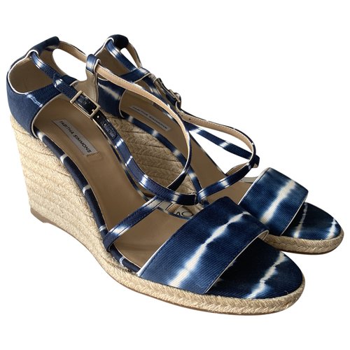 Pre-owned Tabitha Simmons Cloth Espadrilles In Blue