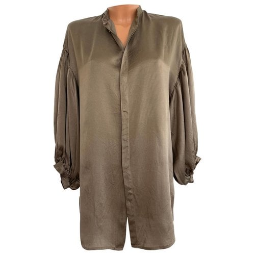 Pre-owned Ralph Lauren Silk Shirt In Brown