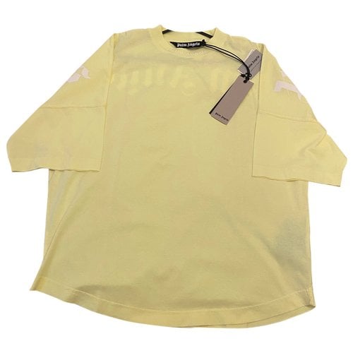 Pre-owned Palm Angels T-shirt In Yellow