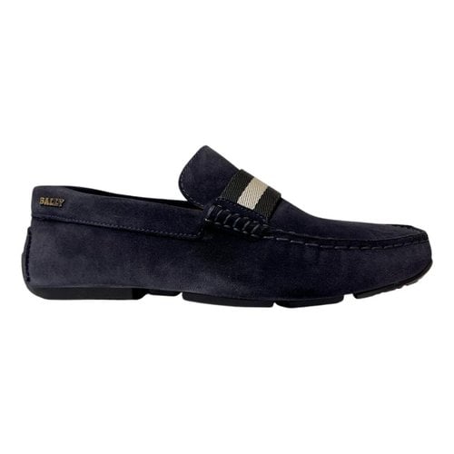 Pre-owned Bally Leather Flats In Navy