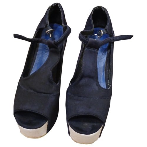Pre-owned Jeffrey Campbell Cloth Sandals In Blue