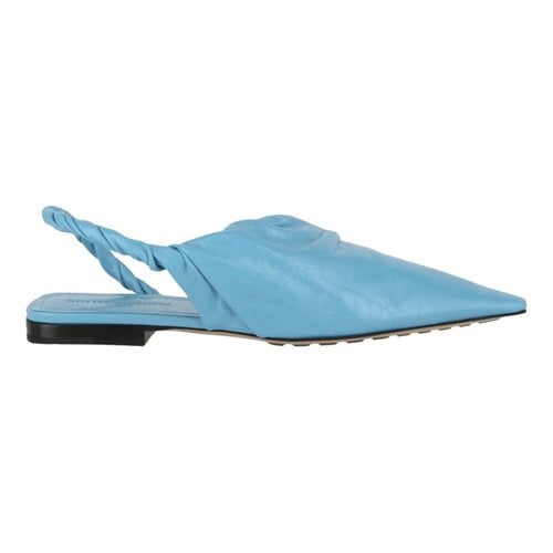 Pre-owned Bottega Veneta Leather Sandals In Blue