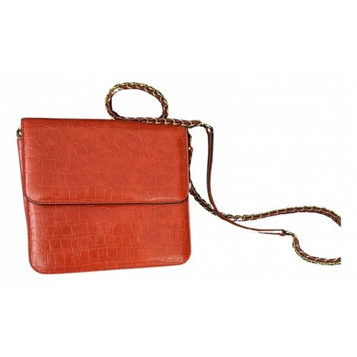 Pre-owned Stella Mccartney Falabella Box Leather Handbag In Orange