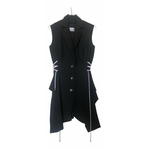 Pre-owned Dior Silk Mini Dress In Black