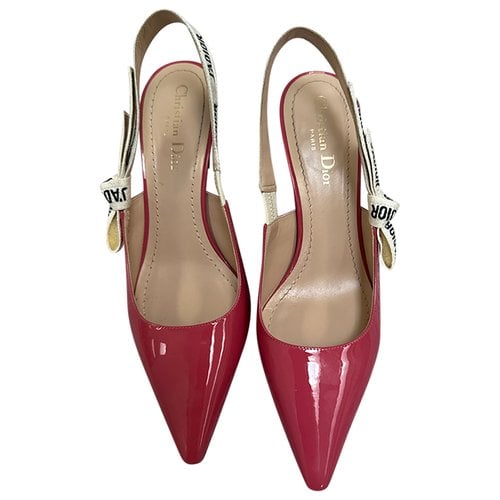 Pre-owned Dior Leather Heels In Red