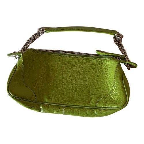 Pre-owned By Far Leather Handbag In Green