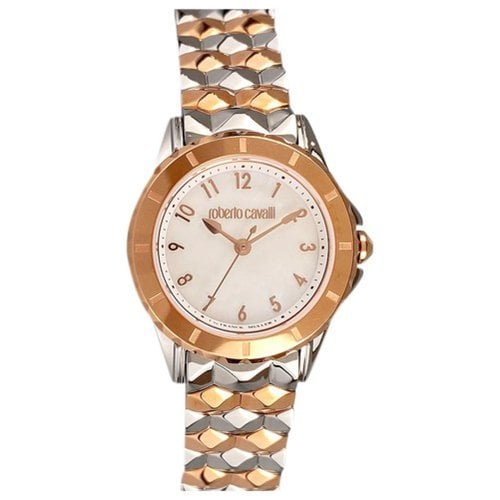 Pre-owned Roberto Cavalli Watch In White