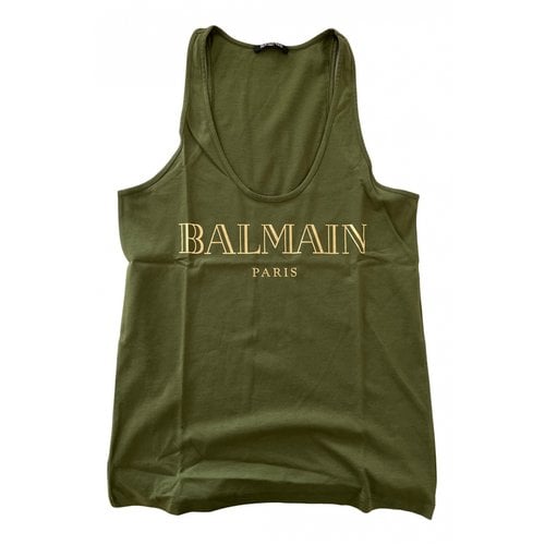 Pre-owned Balmain Vest In Green