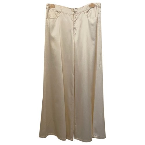 Pre-owned Ralph Lauren Large Pants In White