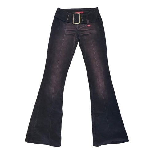 Pre-owned Miss Sixty Straight Pants In Brown