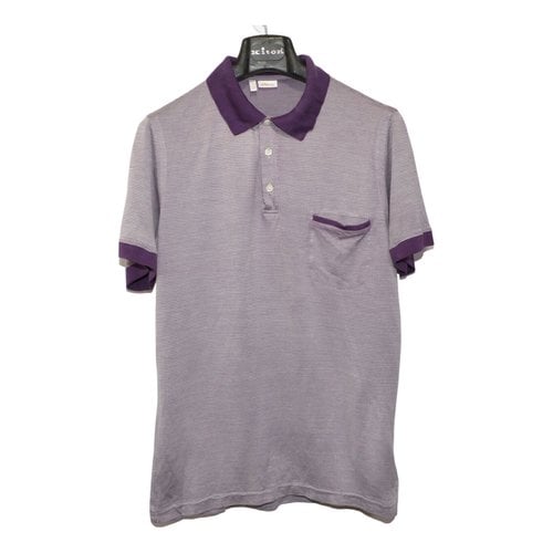 Pre-owned Brioni Silk Polo Shirt In Purple