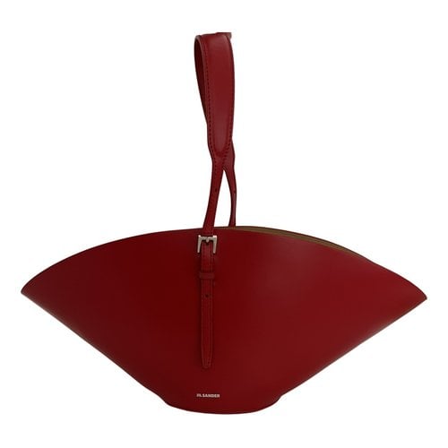Pre-owned Jil Sander Shopper Leather Handbag In Red