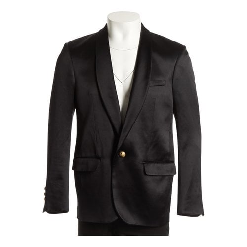 Pre-owned Balmain Silk Jacket In Black