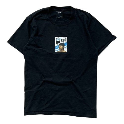 Pre-owned Huf T-shirt In Black