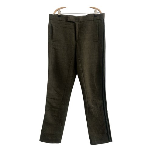 Pre-owned Marni Straight Pants In Khaki