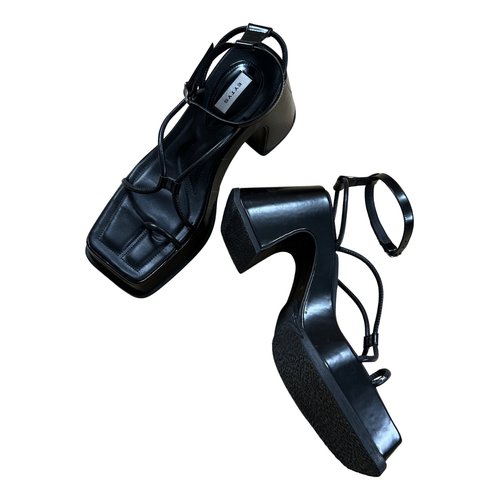 Pre-owned Eytys Leather Sandals In Black