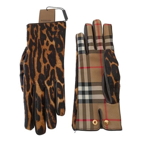 Pre-owned Burberry Gloves In Brown